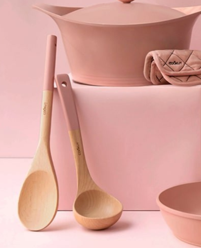 Set de cuillère et louche bois rose