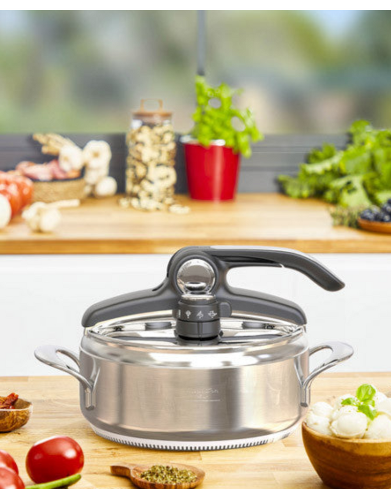 Autocuiseur Lagostina Domina Lagoeasy’up® 3,5L en inox, compatible induction.