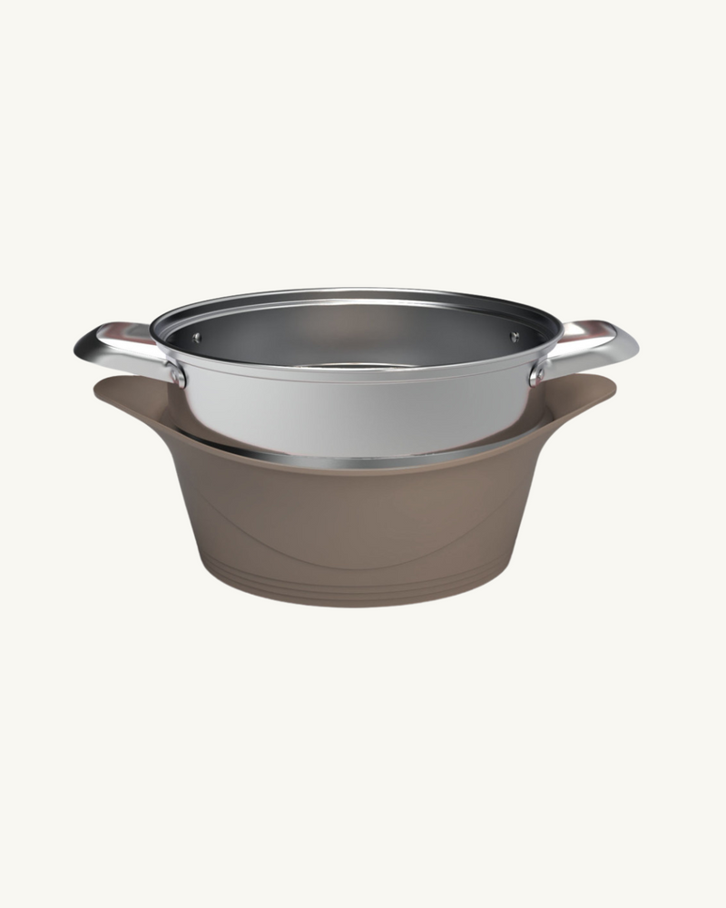 Panier vapeur ovale en inox pour cocotte 33 cm Cookut, cuisson douce et saine.