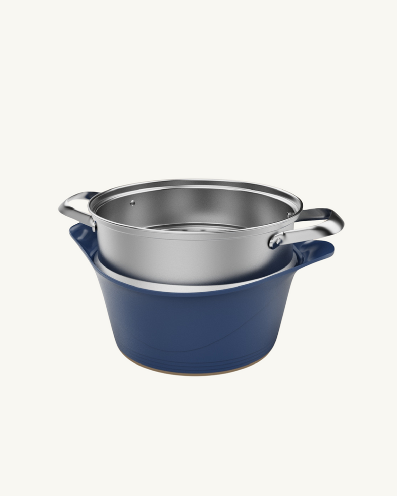 Panier vapeur ovale en inox pour cocotte 33 cm Cookut, cuisson douce et saine.