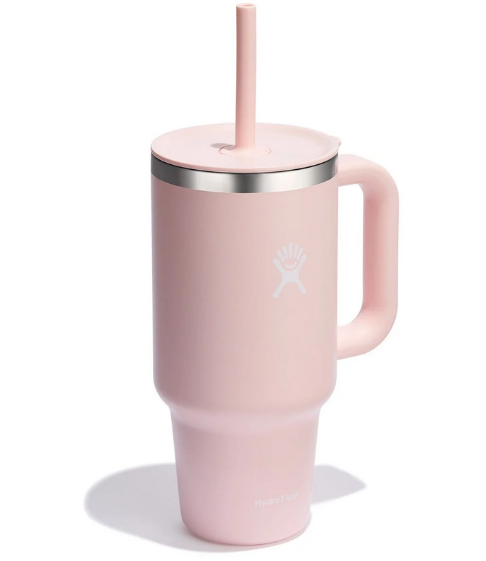 Tumbler Hydro Flask 1180 ml avec poignée pour maintenir les boissons chaudes ou froides.
